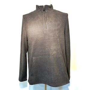 RAINFOREST Men's Charcoal Zip-Up Pullover, Size M